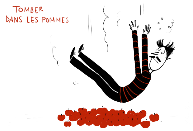 tomber dans les pommes